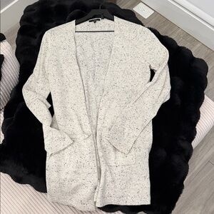 Speckled Cream Open Cardigan 100% CASHMERE